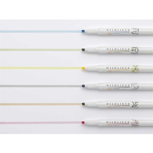 Sada zvýrazňovačů "Mildliner Scented Fragrance", 6 barev, 1,4 - 4 mm, oboustranný, ZEBRA 82388