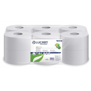 Toaletní papír "Eco", bílý, 120 m, průměr 19 cm, 2 vrstvý, LUCART