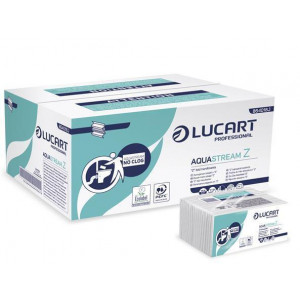 Papírové ručníky "Aquastream", bílá, 2-vrstvé, skládané Z, LUCART
