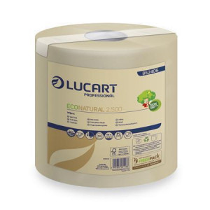 Utěrky "ECONATURAL 2.500", role, 2vrstvé, havana hnědá, LUCART