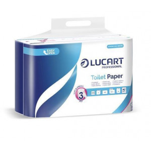 Toaletní papír "Cash and Carry Strong 3.24", bílá, 3-vrstvý, 24 rolí, malá role, LUCART 811C78