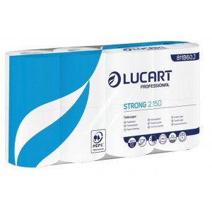 Toaletní papír "Strong 2.150", bílá, 2 vrstvy, malá role, 8 rolí, LUCART 811B60J