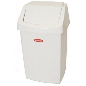 Odpadkový koš "Click-it", bílá, s výklopným víkem, 25 l, CURVER 154791