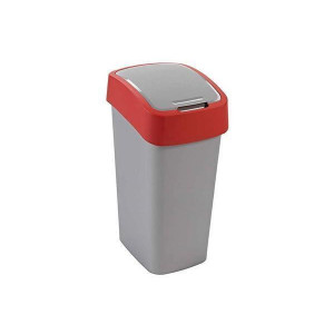 Odpadkový koš, červená-šedá, na tříděný odpad, 50 l, CURVER 195024