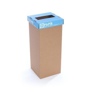 Odpadkový koš na tříděný odpad "Office", modrá, recyklovaný, 50 l, RECOBIN