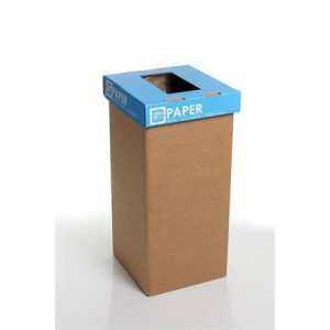Koš na tříděný odpad "Mini", recyklovaný, anglický popis, modrá, 20 l, RECOBIN
