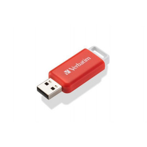 Flash disk "Databar", 16GB, USB 2.0, červená, VERBATIM 49453