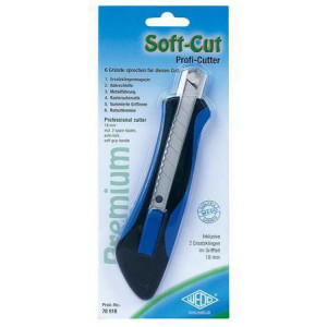 Odlamovací nůž "Soft-cut", modrá/černá, 18 mm, WEDO