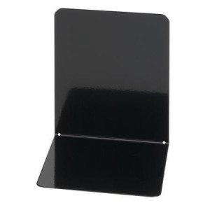 Rozdělovač knih, černá, kov, 2 ks, 14x12x14 cm, WEDO