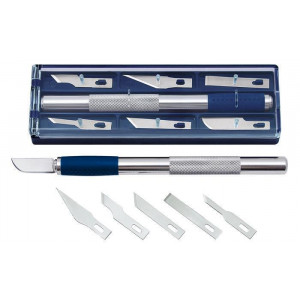 Hobby nůž, 15 cm, s 6 různými čepelemi, WEDO