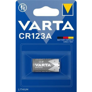 Baterie, foto lithium CR123A, 1 ks, VARTA