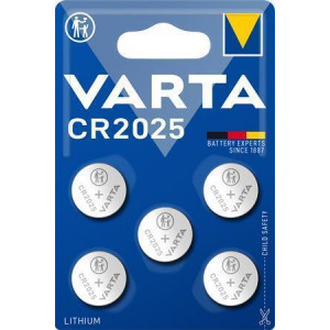 Knoflíková baterie "CR2025", 5 ks, VARTA 6025101415
