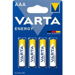 Baterie, AAA (mikrotužková), 4 ks v balení, VARTA  "Energy"