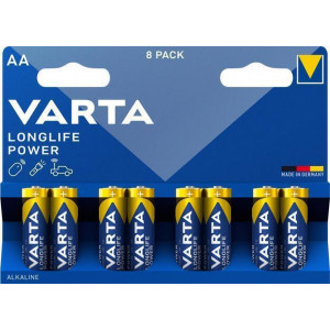 Baterie "Longlife Power", AA, 8 ks, VARTA