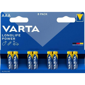 Baterie "Longlife Power", AAA, 8 ks, VARTA