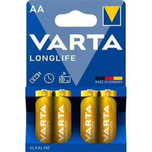 Baterie, AA (tužková), 4 ks, VARTA "Longlife Extra"