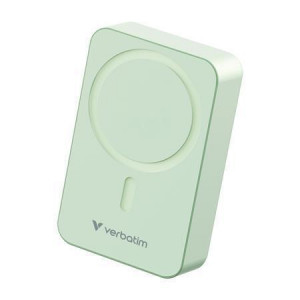 Magnetická powerbanka "Charge n Go Essentials", zelená, bezdrátová, 20 000 mAh, VERBATIM 32224