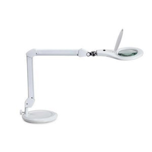 Stolní lampa "Makro", bílá, LED, zvětšovací sklo, držák, MAUL 8263602