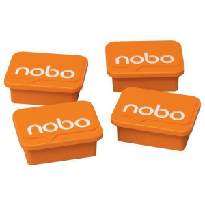 Magnety, oranžová, 4 ks, NOBO