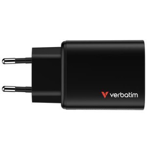 Nabíječka "Essentials GaN", černá, 2x USB-C, USB-A, 65W, VERBATIM 32352