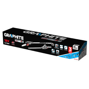 Sada tyčové pilky a nůžek na živý plot, 58G098, aku, 18V, bez baterie, Graphite