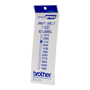 Štítky pro razítka Brother, ID3030, 30x30mm, 12ks, s průhlednou krytkou