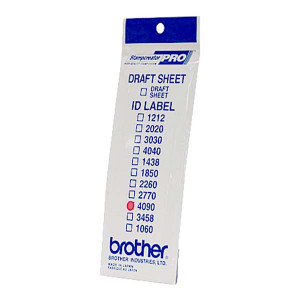 Štítky pro razítka Brother, ID4090, 40x90mm, 12ks, s průhlednou krytkou