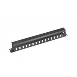 Vyvaz.panel 19"1U kov Lišta Průchozí černý 65mm hl