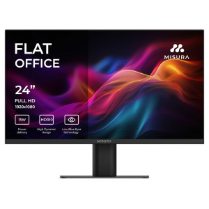 MISURA 24" LED P23GW24DFI01/ VA/ 1920x1080 (FHD)/ 3000:1/ 4ms/ 250 cd/m2/ HDMI/ DP/ USB-C/ REPRO/ VESA 100x100/ černý