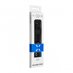 Silikonový řemínek FIXED Silicone Strap pro Garmin QuickFit 22mm, černý