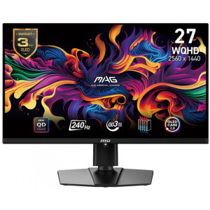 MSI Gaming MAG 271QPX QD-OLED E2/ 26,5"/ 2560x1440/ OLED/ 0,03ms/ 240Hz/ 250cd/m2/ 1500000:1/ HDMI/ DP/ VESA/ černý