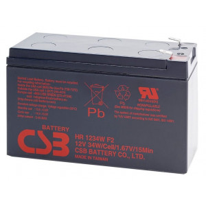 CSB Pb záložní akumulátor VRLA AGM 12V/9Ah (HR1234W F2)