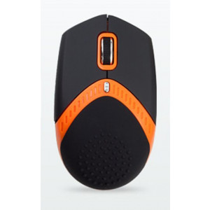 AMEI AM-M101O/Ergonomická/Optická/1 600 DPI/Drátová USB/Černá-oranžová