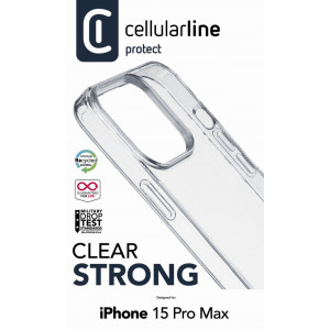Zadní čirý kryt s ochranným rámečkem Cellularline Clear Duo pro Apple iPhone 15 Pro Max