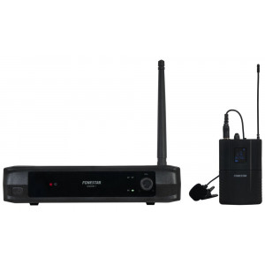 Fonestar Bezdrátový UHF klopový set, bodypack, dosah 30 m, pevná frekvence, XLR/Jack výstup, výdrž 10 h