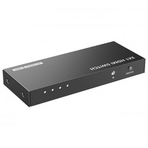 XtendLan HDMI prepínac, 3 vstupy / 1 výstup, do 4k@60Hz (2160p), dálkové ovládání (IR)