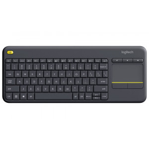 Logitech klávesnice Touch K400 Plus / Bezdrátová/ 2.4GHz/ Touchpad/ USB přijímač/ UK/ Černá