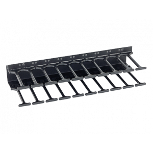 19" vyvaz.panel 47U Hřeben,dvouřadý černý 12cm trn