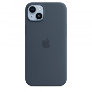 iPhone 14+ Silicone Case with MS - Storm Blue / SK