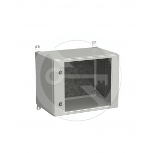 Rozvadeč nástěnný venkovní LC-20 9U 600x400 prosklené dveře 2x1bodový zámek LC-20-9U-64-11-G