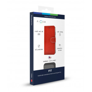Pouzdro typu kniha FIXED Fit pro Apple iPhone 12 Pro Max, červené