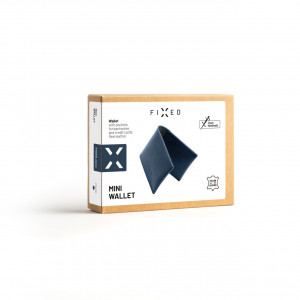 Kožená peněženka FIXED Wallet z pravé hovězí kůže, modrá