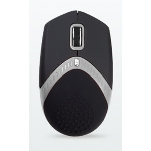 AMEI AM-M101S/Ergonomická/Optická/1 600 DPI/Drátová USB/Černá-stříbrná