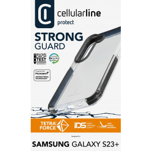 Ultra ochranné pouzdro Cellularline Tetra Force Strong Guard pro Samsung Galaxy S23+, transparentní