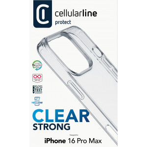 Zadní čirý kryt s ochranným rámečkem Cellularline Clear Duo pro Apple iPhone 16 Pro Max