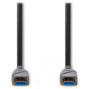 NEDIS aktivní optický High Speed HDMI 2.0 kabel s ethernetem/ 4K@60Hz/ zlacené konektory HDMI-HDMI/ černý/ BOX/ 30m