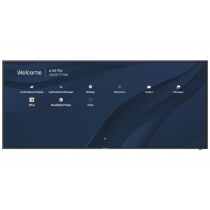 ViewSonic Prezentační Display CDE105UW/105"/WUHD/500nits,5000:1,8G RAM/128GB/ OPSslot/HDMIDP/USB/Audio/RS232/repro/black