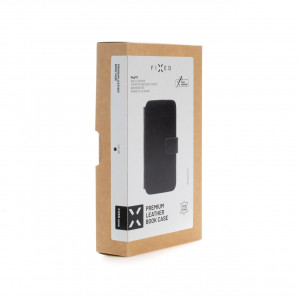 Kožené pouzdro typu kniha FIXED ProFit pro Apple iPhone 15 Pro Max, černé