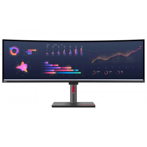 Lenovo P49w-30/ 49" IPS,prohnutý/ 5120x1440/ 32:9/ 350cd/m2 cmd/ 2000:1 / 4ms/ HDMI/ DP/ USB/ RJ45/ VESA/ černý