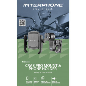 Interphone Crab Pro Quiklox na řídítka – Univerzální držák telefonu